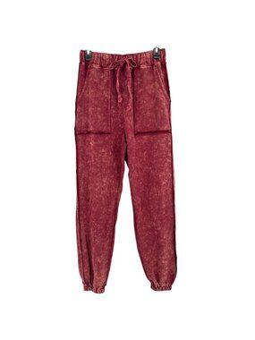 Oli & Hali Cabernet Tie Dye Jogger Sweatpants Casual Size Small